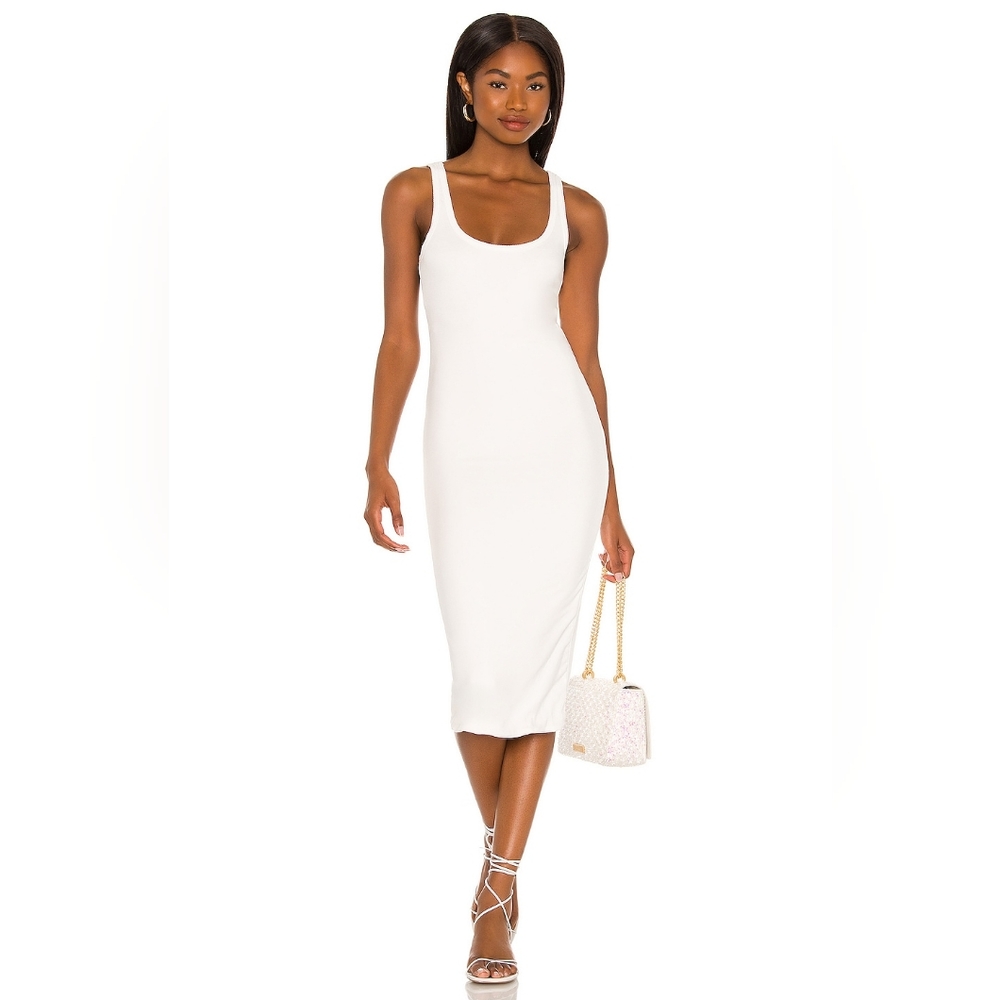 Revolve SNDYS Animal Ribbed Dress in White Size Small